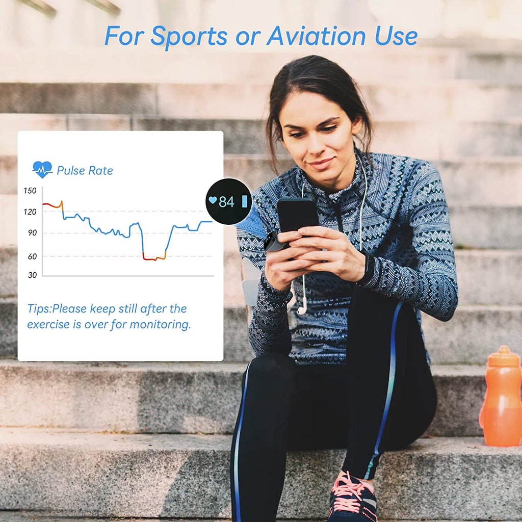 O2Ring (Model PO2) Wearable Oxygen Monitor for High-Altitude Sports & Aviation, Bluetooth, Smart Reminder, PC Report