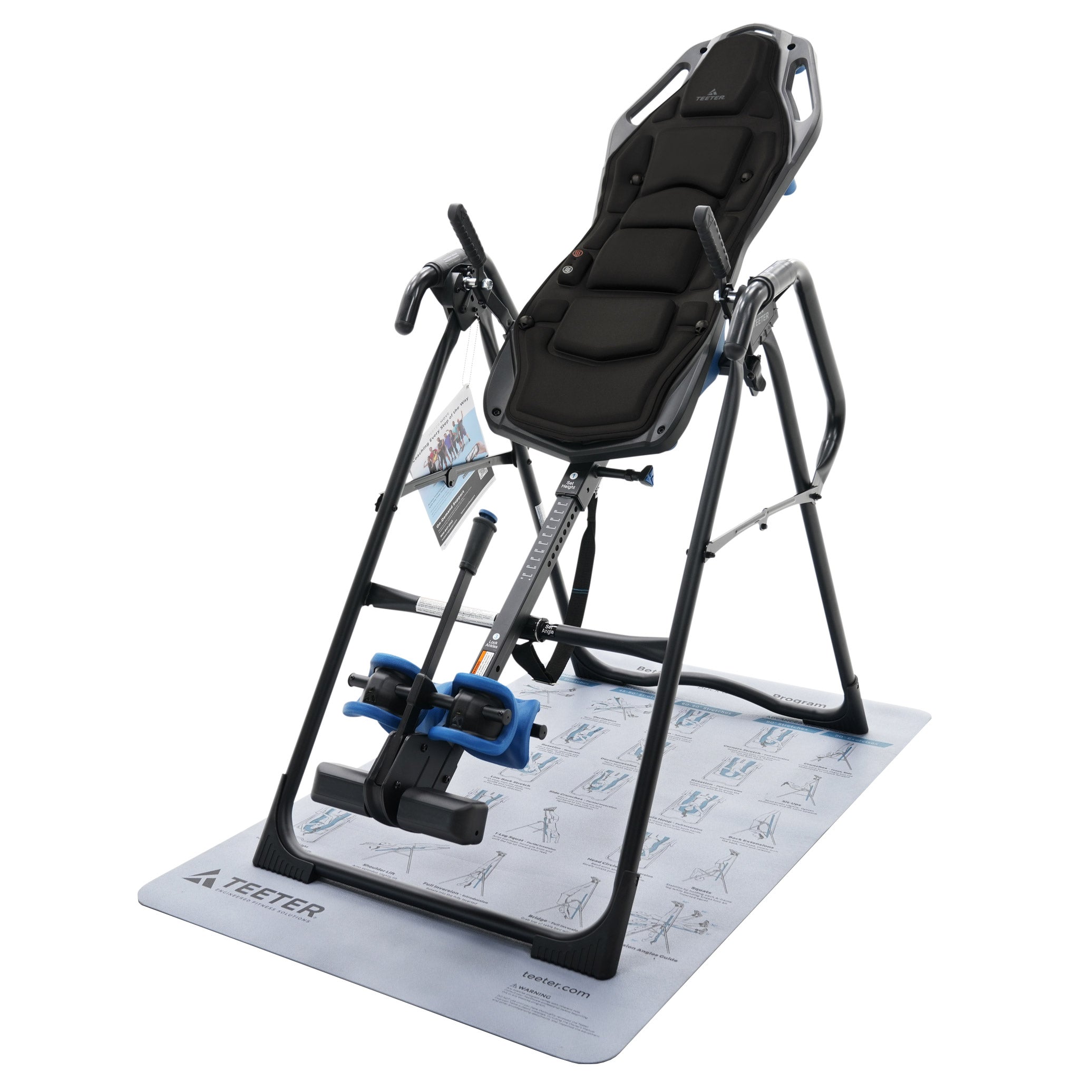 Teeter Fitspine FX-3 Inversion Table W/ Heat & Vibration Cushion + Mat